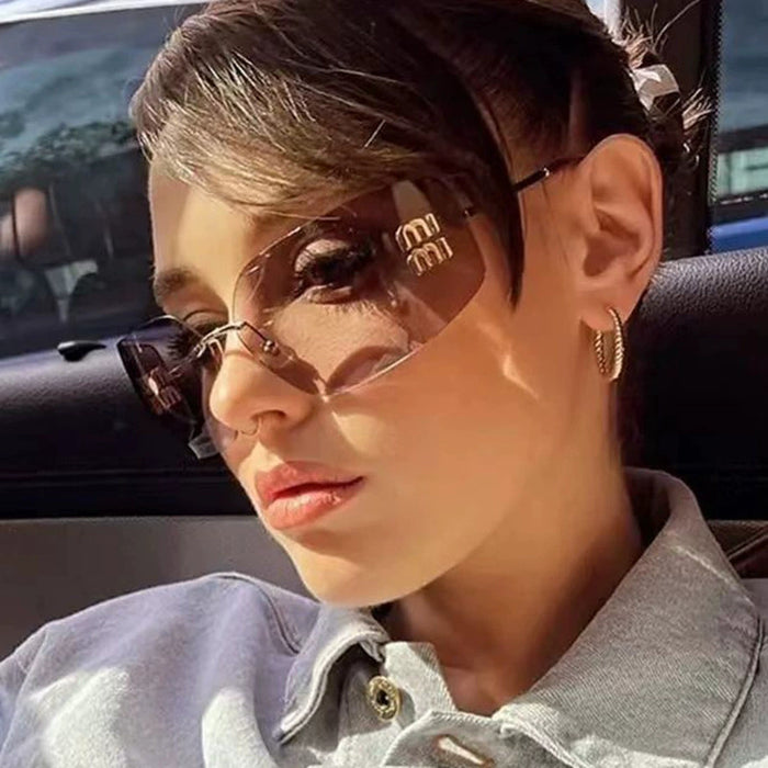 Wholesale Frameless high-end sunglasses, new retro sunglasses, sunglasses