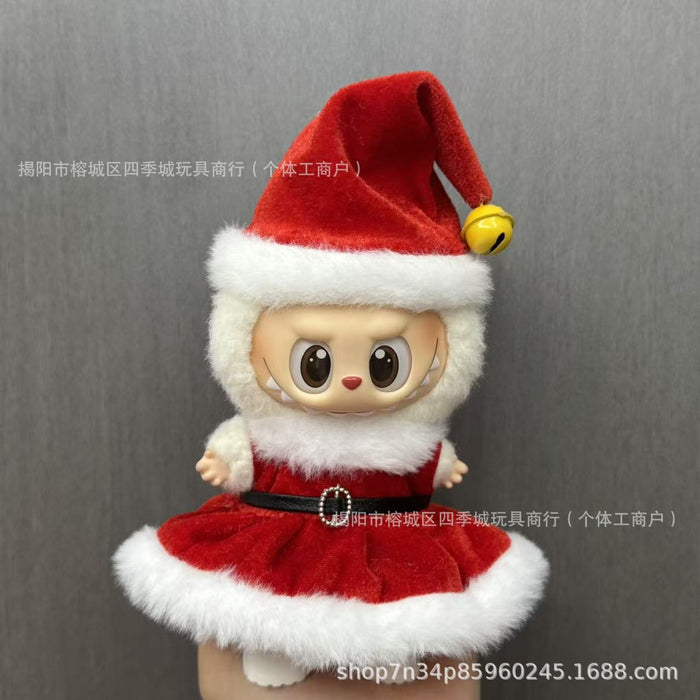 Wholesale Only the clothing keychain dolls Christmas outfit sets.