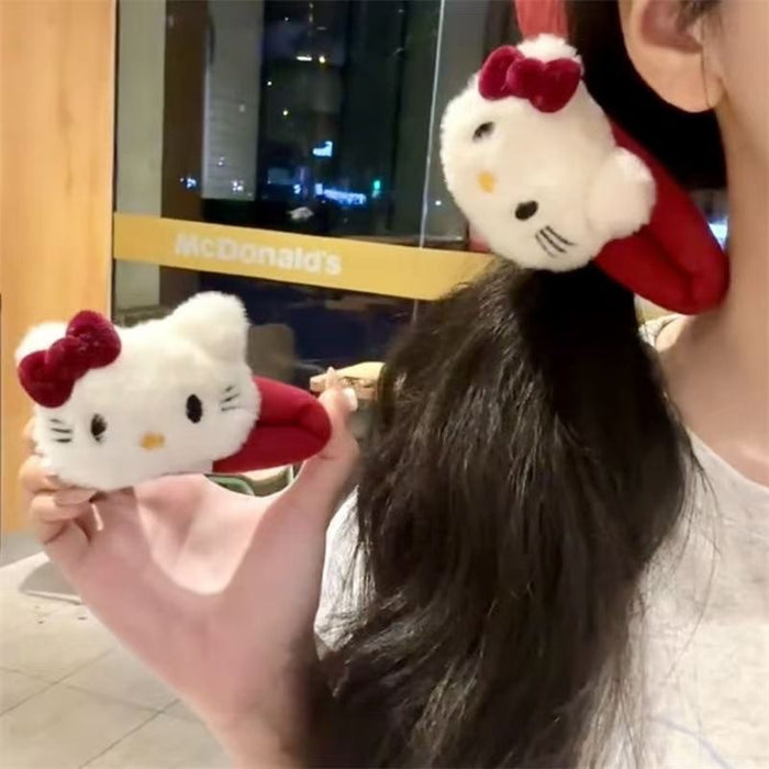 Wholesale Cute Plush Sweet Red Bow Hairpin Bangs Clip Side Clip Cartoon BB Hair Accessories Women