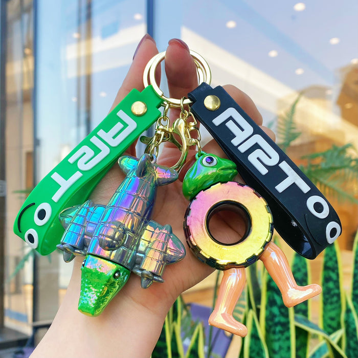 Wholesale 10 PCS Colorful and cute cartoon silicone keychains