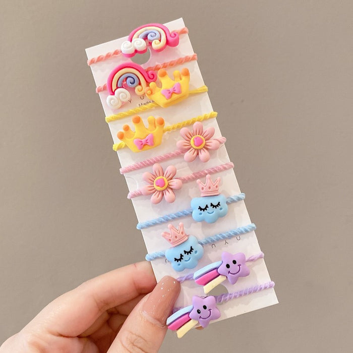 Wholesale Cute Cartoon Hair Ties for Kids Soft Elastic Everyday Styling Baby Hair Accessory