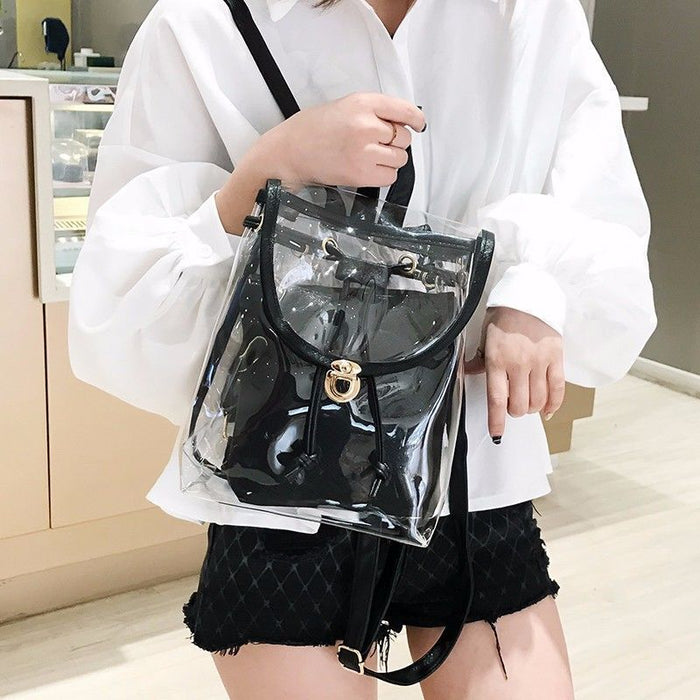 Wholesale New transparent PVC backpack for outdoor travel