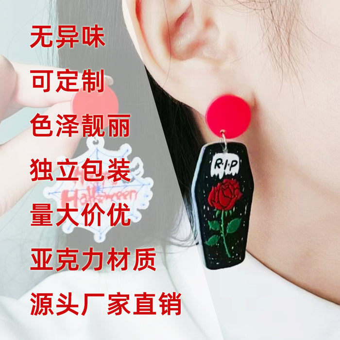 Wholesale  earrings earrings personality skeleton  web ghost mummy earrings earrings