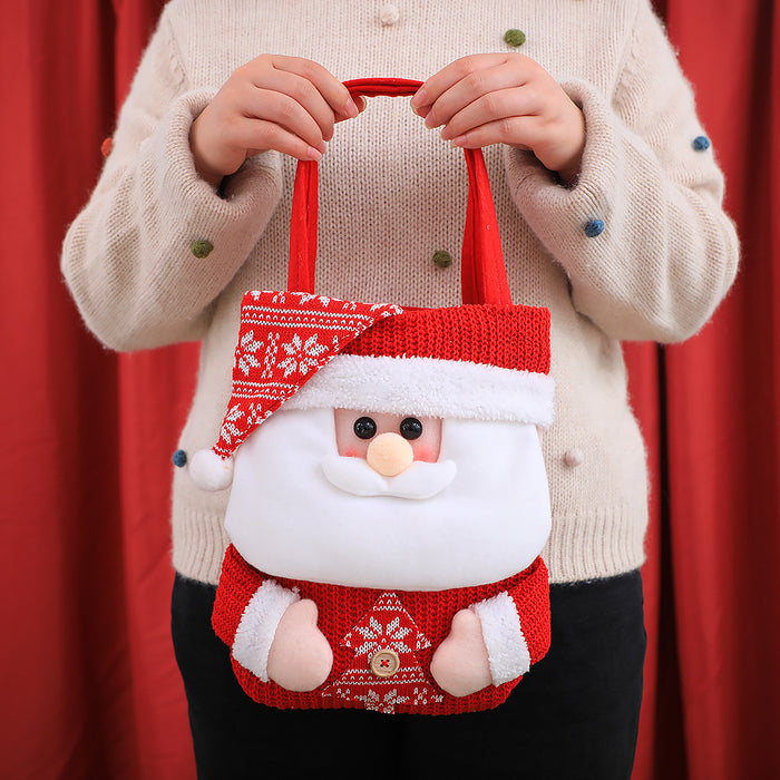Wholesale Christmas gift bag Christmas Eve apple bag gift bag handbag flip hat cartoon candy bag
