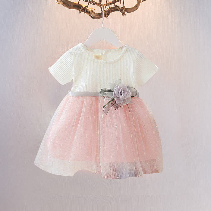 Wholesale Girls Dresses Spring and Summer Stylish Korean Style Children's Princess Dress Baby Girl Mesh Skirt Children's Summer Dress Thin Section JDC-CTS-MianY008