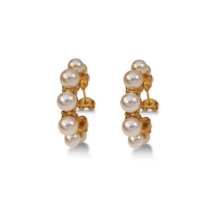 Wholesale Pearl Earrings C Type Earrings Stainless Steel Earrings