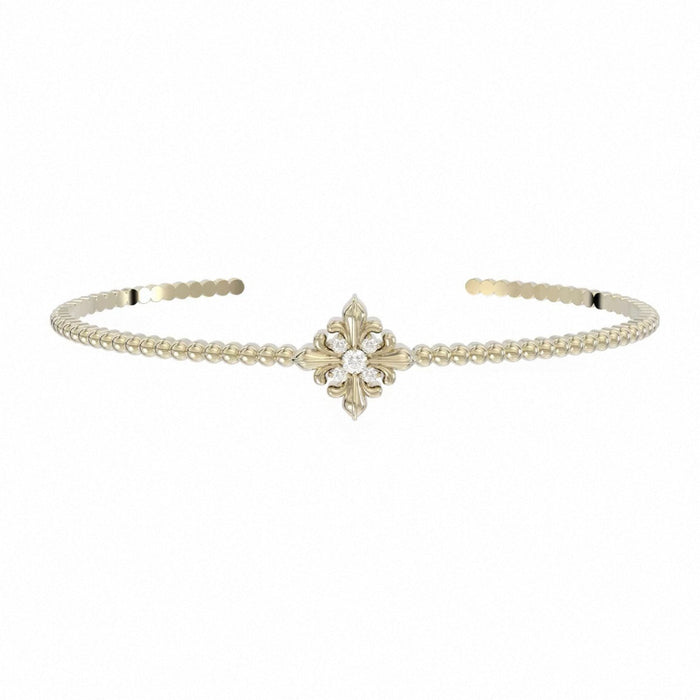 Wholesale Retro Iris Flower Bracelet Titanium Gold Tone Copper Gold Plated Unique Fashion Jewelry Accessory