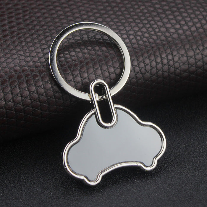 Wholesale Blank double-sided engraved laser engraved metal keychain
