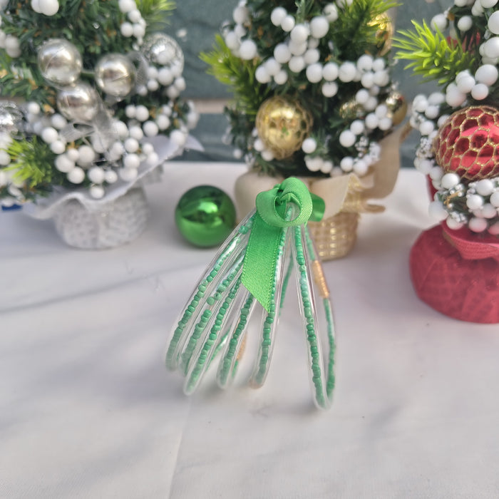 Wholesale 6-layer ribbon silicone tube Christmas bracelet