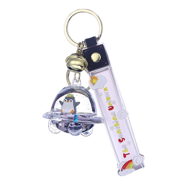 Wholesale Cartoon Floating Into Oil Quicksand Bottle Keychain JDC-KC-ShuoT013