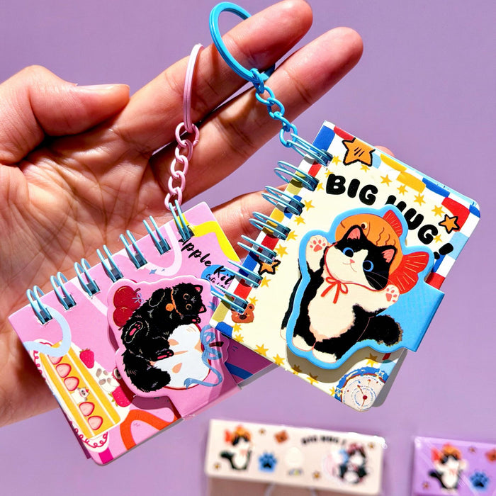 Wholesale Cute Black Cat Charm Spiral Notebook