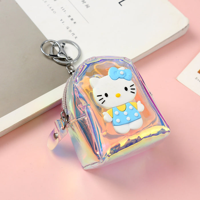 Wholesale PU Cartoon Laser Coin Purse Keychain JDC-KC-YiK012