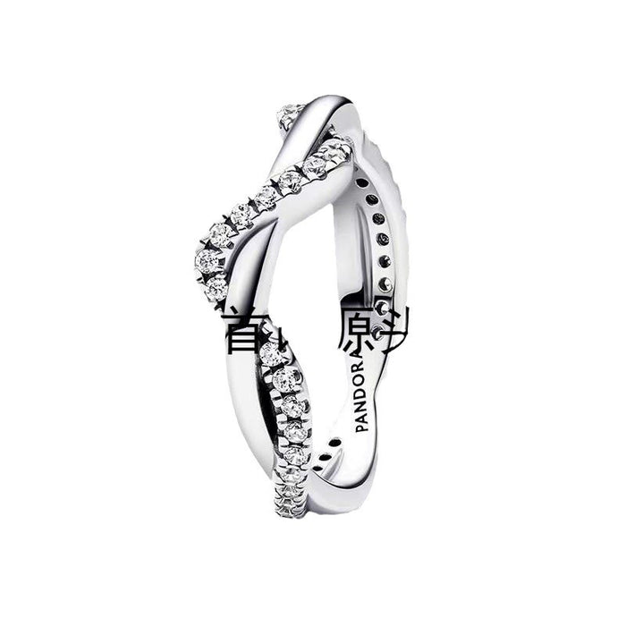 Wholesale Sterling Silver Rose Wave Heart Ring JDC-RS-JYY001