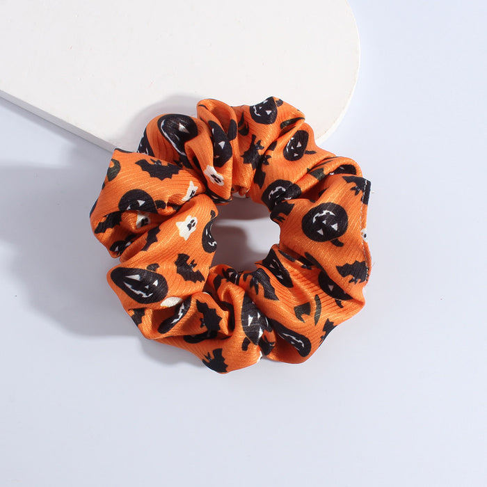 Wholesale Halloween Colorectal Pumpkin Hair Rope Skull Hair Accessories Women