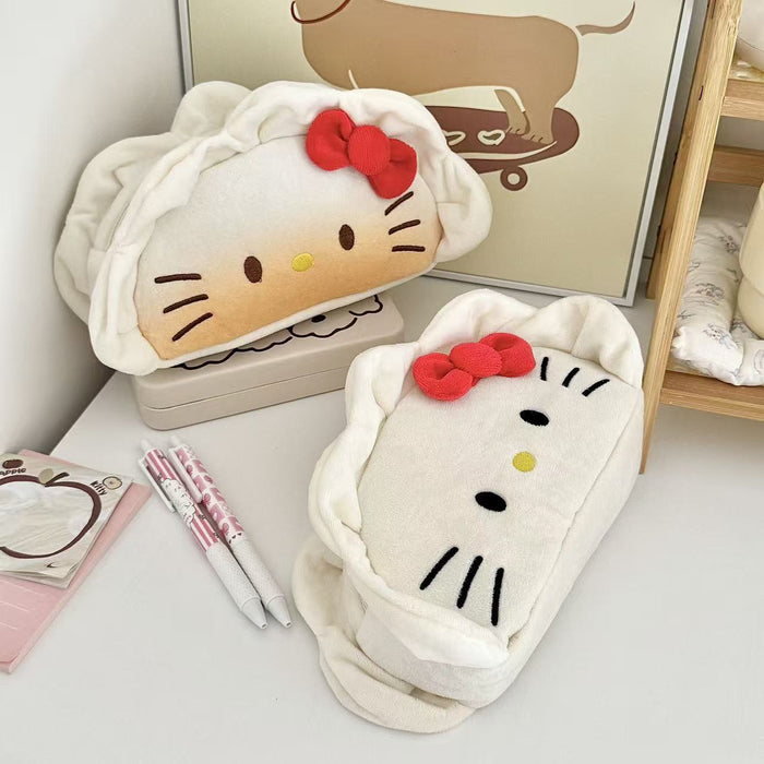 Wholesale Dumpling Girl Large Capacity Plush Pencil Bags