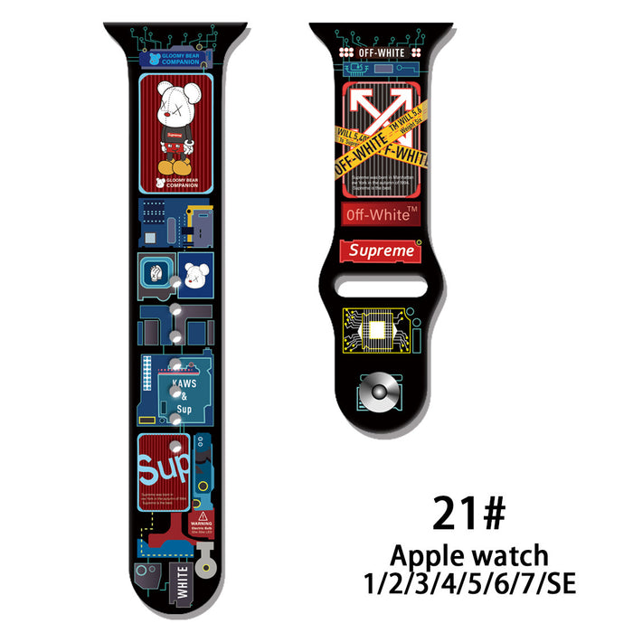 Wholesale Personalized Printed Silicone Watch Strap JDC-WD-NuoQi014