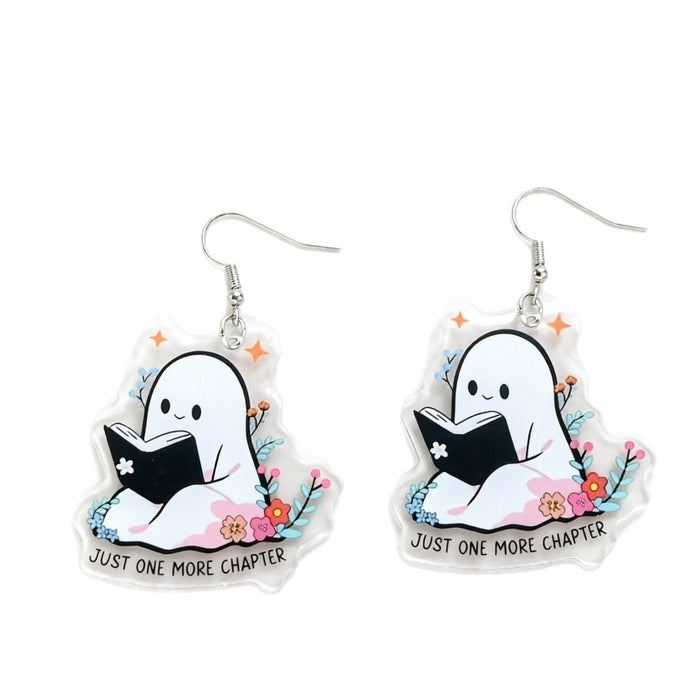 Wholesale Quirky Cartoon Ghost Acrylic Earrings Trendy Jewelry Accessory MOQ≥12