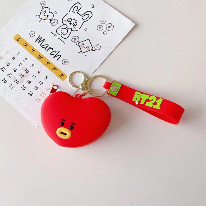 Wholesale Key Chain Silicone Creative Cartoon Coin Purse  JDC-KC-Huofan016