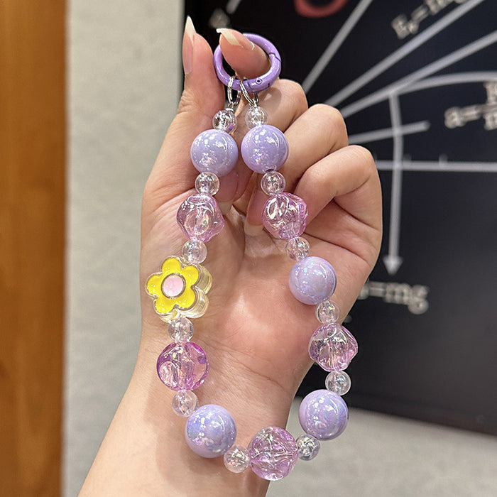 Wholesale New colorful flower handmade bead keychain, colorful backpack pendant, keychain accessories wholesale