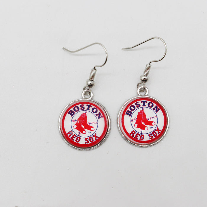 Wholesale Baseball Team Football Team Earrings Pendant Moonlight Gemstone Pendant Sports Earrings