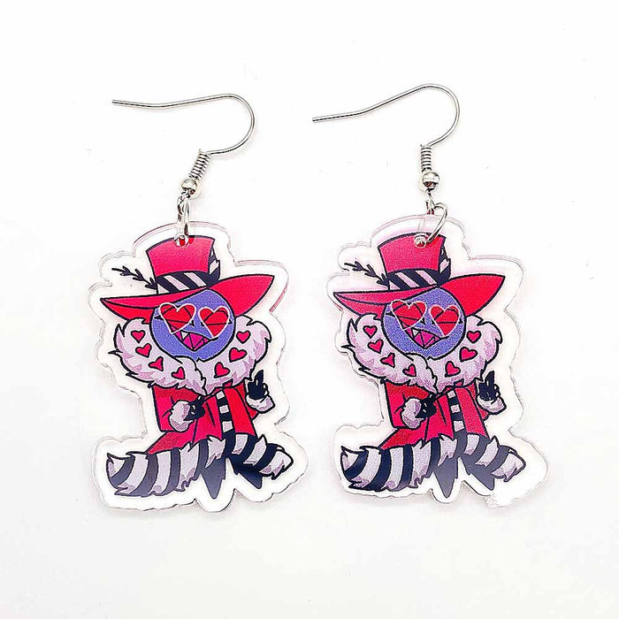 Wholesale Cartoon Acrylic Print Earrings JDC-ES-Susheng001