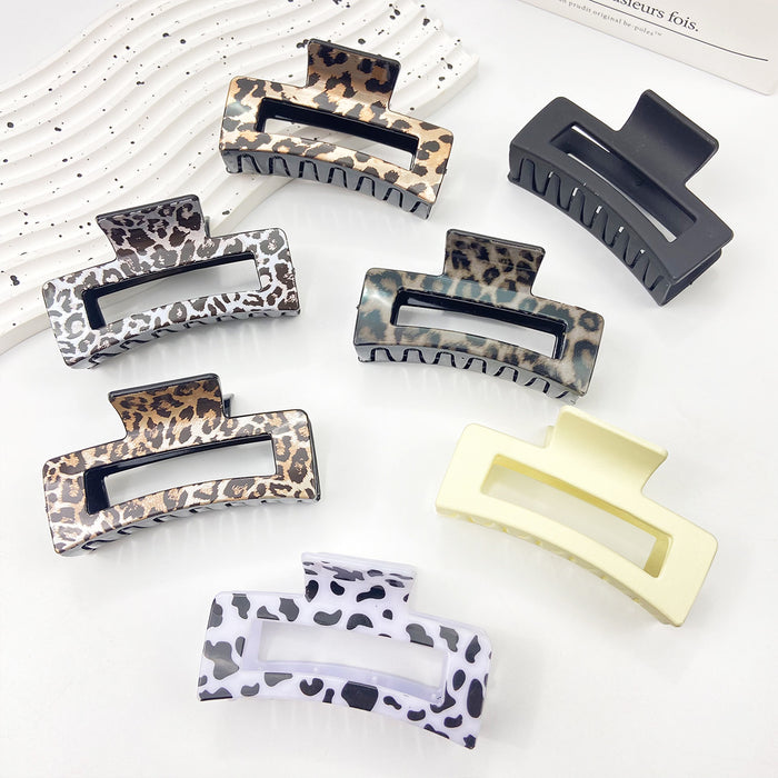 Wholesale Leopard print square claw clip Hair Clips