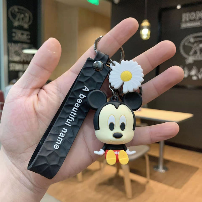 Wholesale Cute Couple Cartoon Mickey Minnie Doll Keychain Pendant Creative Car Key Chain Girlfriend Gift