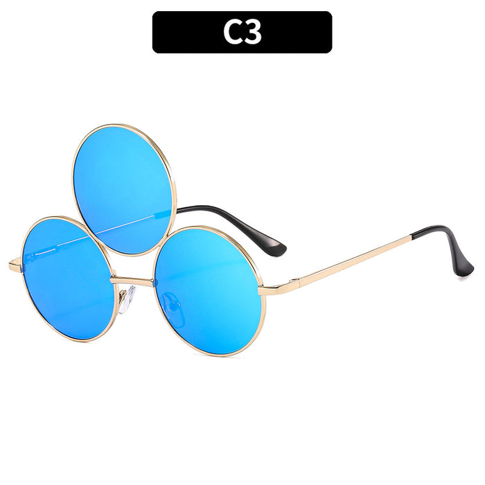 Wholesale Funny Three Circles One Piece PC Sunglasses JDC-SG-XIa076