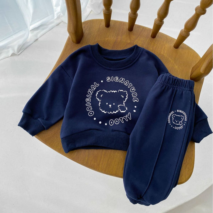 Wholesale Cute Bear Long-sleeved Trousers Children's Suit JDC-CTS-WeiNiS018