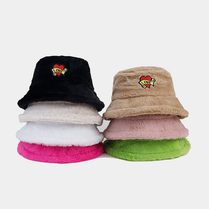 Wholesale Love Letters Plush Bucket Hat JDC-FH-LvY051