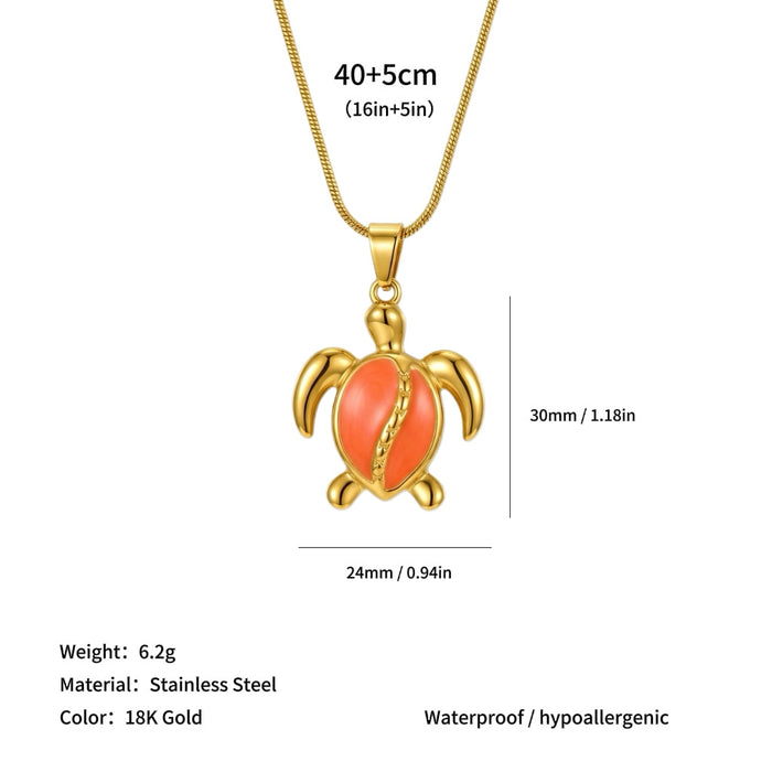 Wholesale High-end clavicle necklace with sun and starfish pendants,  made of titanium steel.