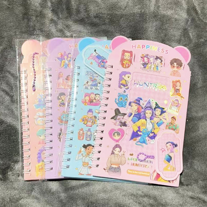 Wholesale Cute cartoon high-quality sticker spiral notebook for elementary school students
