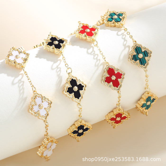 Wholesale 12PCS Clover Alloy Bracelet JDC-BT-DiMan002