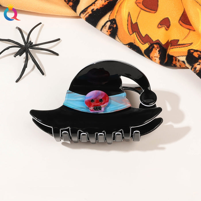 Wholesale Halloween Skull Ghost Shark Clip Acrylic Hairpin JDC-HC-Yiyue001