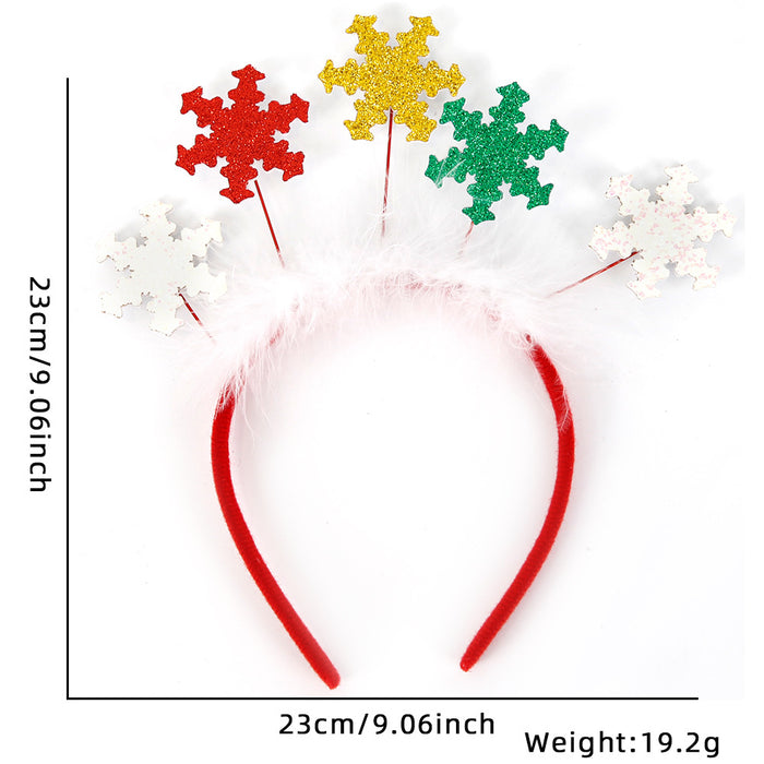 Wholesale Christmas Cartoon F Hair Hoop Plastic Reindeer Snowflake Headband Holiday Party Hair Accessory