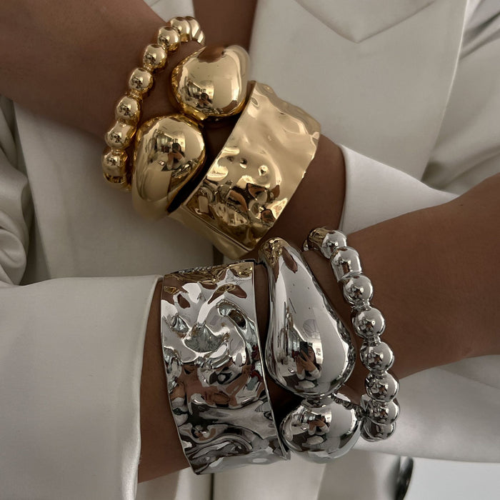 Wholesale  bracelet jewelry  exaggerated irregular wide high color alloy bracelet