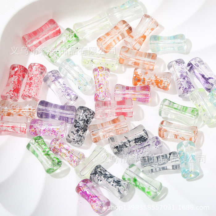 Wholesale 50pcs Bamboo Joint Glass Loose Beads 6mm