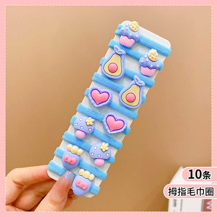 Wholesale Cute Cartoon Hair Ties for Kids Soft Elastic Everyday Styling Baby Hair Accessory