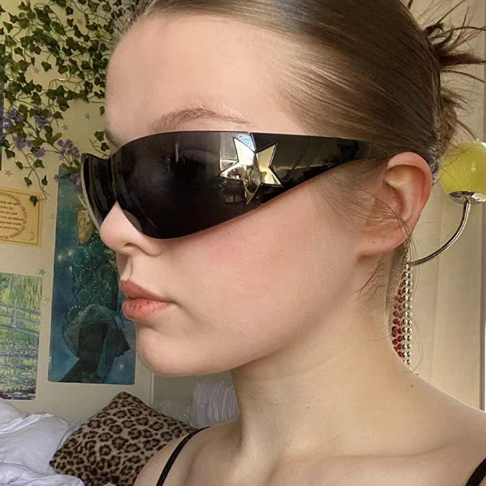 Wholesale Surrounding pentagram sunglasses, fashionable sunglasses