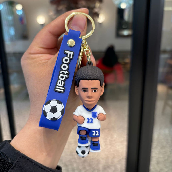 Wholesale 2pcs World Cup Cartoon Football Star Keychain Fashion Accessory Fan Gift