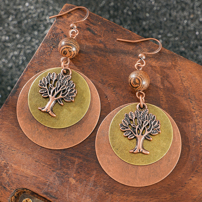 Wholesale Vintage Tree of Life Earring and Necklace Set Bohemian Style MOQ≥2