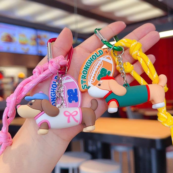 Wholesale Creative 3D cartoon dog couple keychain