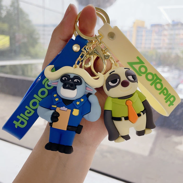 Wholesale Cute Cartoon Three-dimensional Silicone Keychain JDC-KC-JuShu036