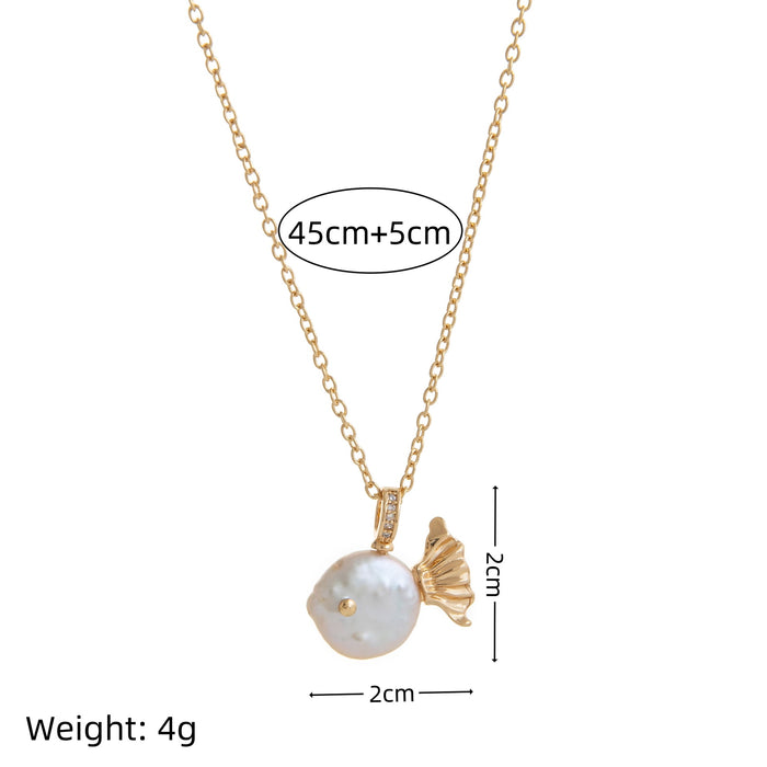 Wholesale Ice cream cone bow pearl pendant necklace