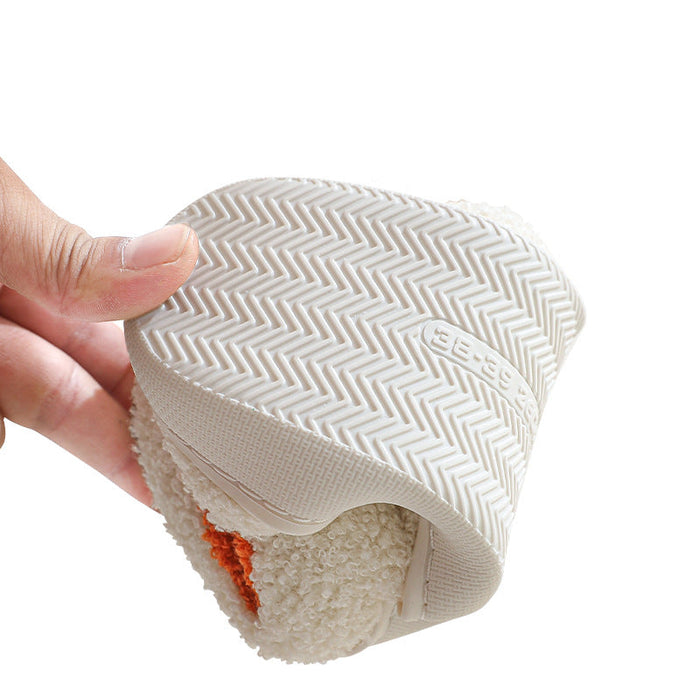 Wholesale  pumpkin slippers for women thick-soled winter home indoor non-slip slippers