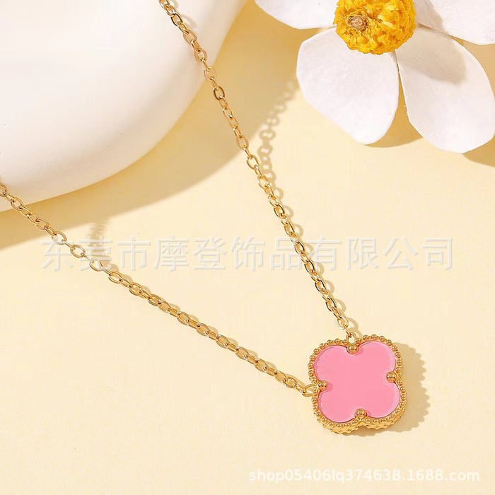 Wholesale Titanium Steel Wild Pendant Clavicle Chain JDC-NE-Modeng002