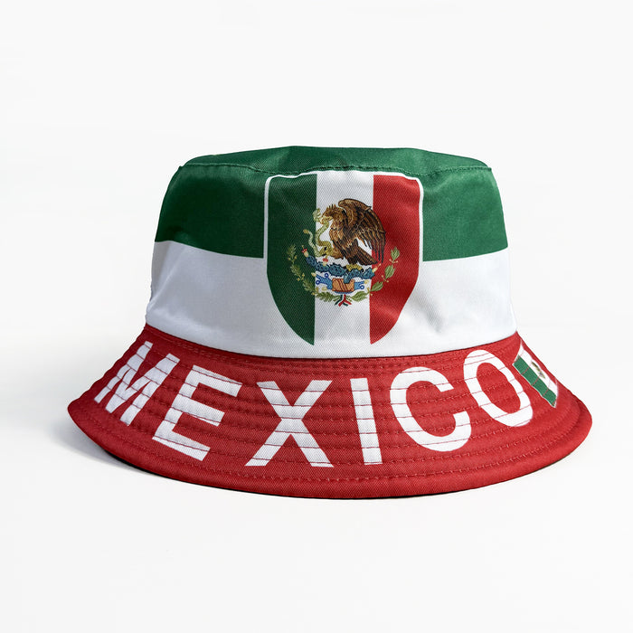 Wholesale Reversible Fisherman Hat for Men and Women World Cup Fan Cheering Flag Print Bucket Hat