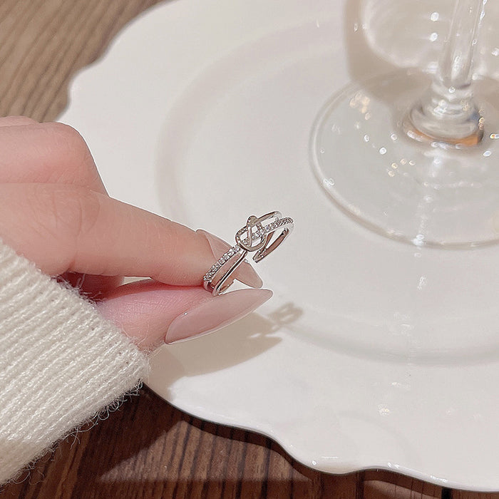 Wholesale Butterfly ring inlaid with zircon
