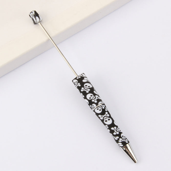 Wholesale DIY Beadable Pens  Cow Leopard Print  DIY for Beaded Plastic Pen JDC-PN-JinBN001