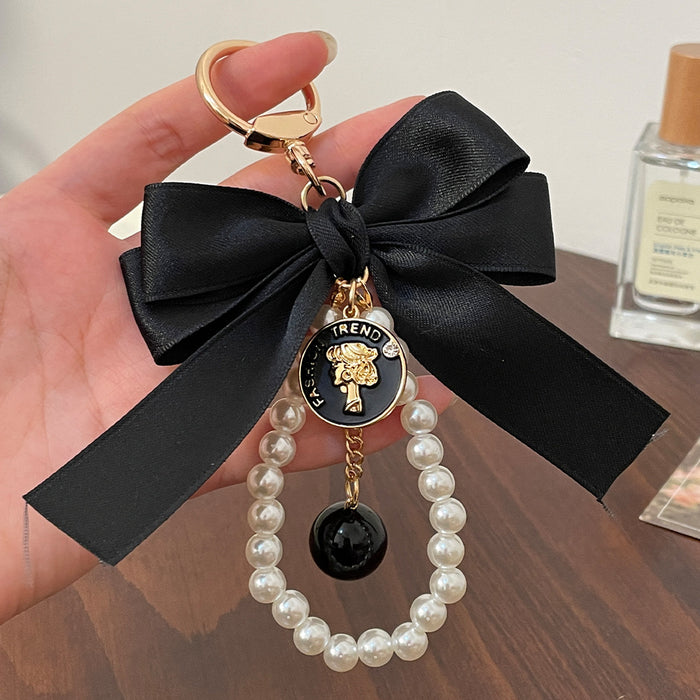 Wholesale Big Bow Tie Pearl Keychain JDC-KC-CH116